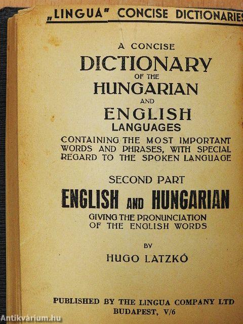 Magyar-angol és angol-magyar kéziszótár I-II.