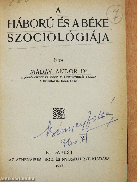 A háború és a béke szociológiája