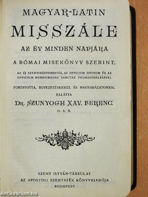Magyar-Latin misszále