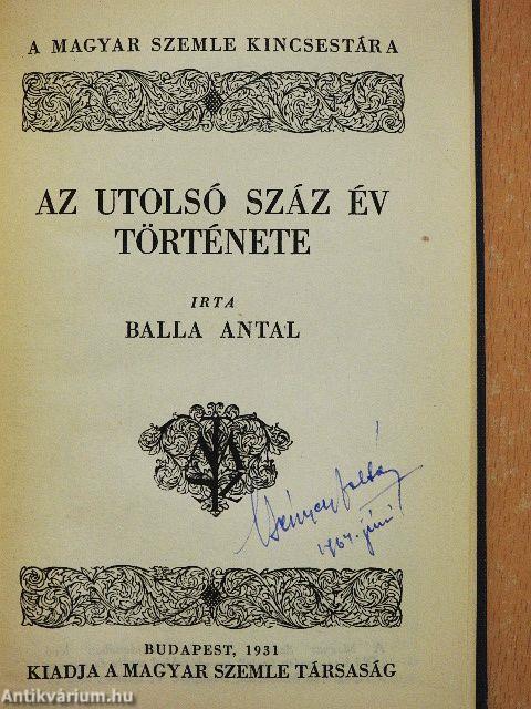 Az utolsó száz év története