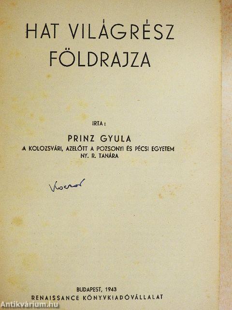 Hat világrész földrajza