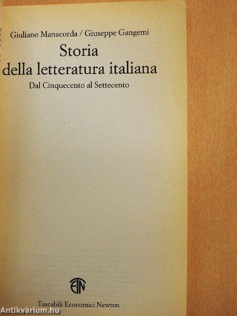 Storia della letteratura italiana