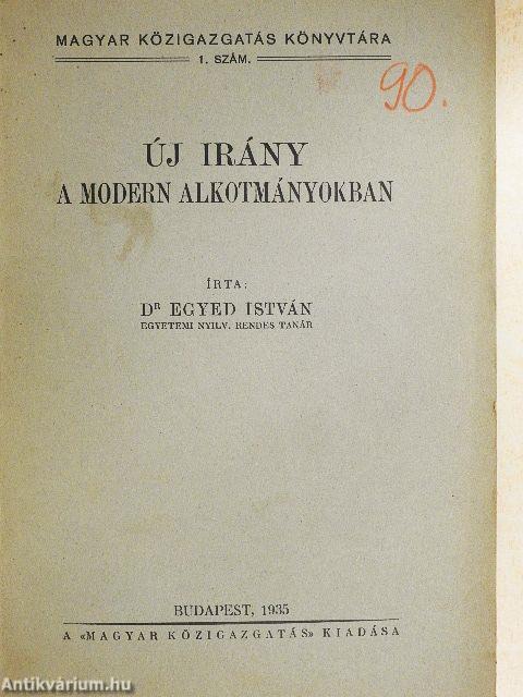 Új irány a modern alkotmányokban