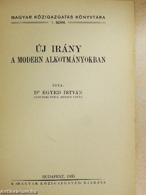 Új irány a modern alkotmányokban