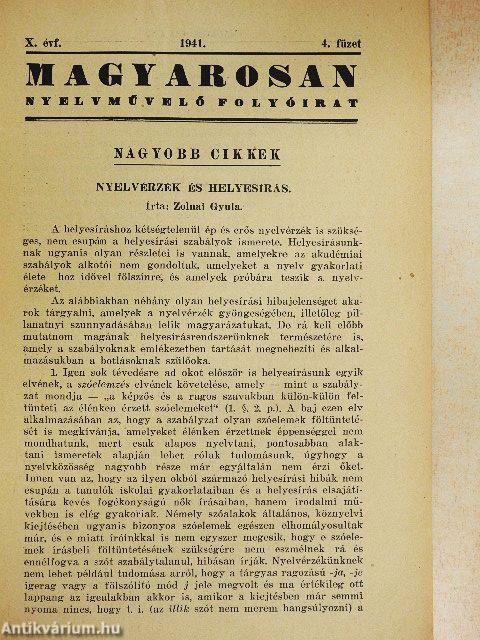 Magyarosan 1941/4.