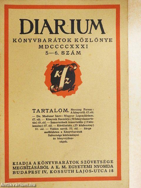 Diarium 1931/5-6.
