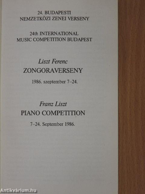 Liszt Ferenc zongoraverseny 1986.