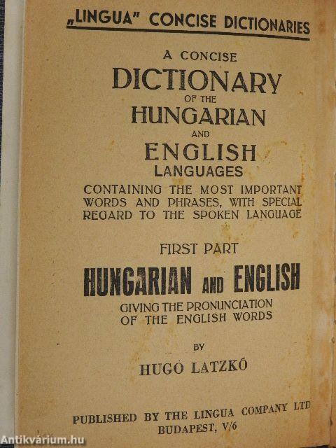 Magyar-angol és angol-magyar kéziszótár I-II.