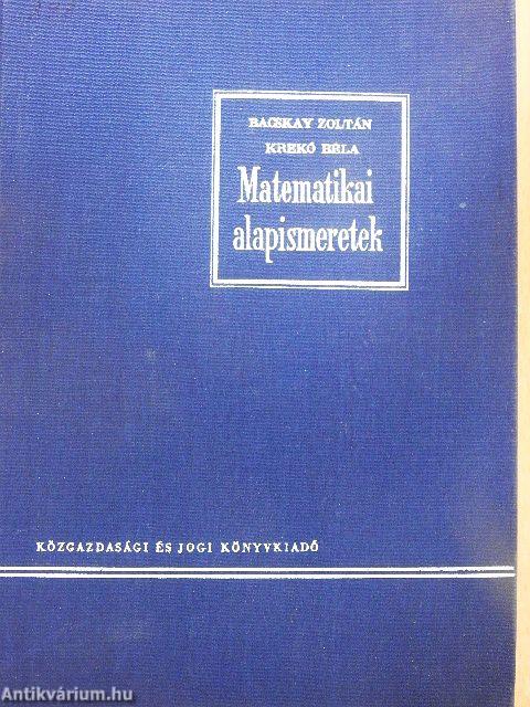 Matematikai alapismeretek