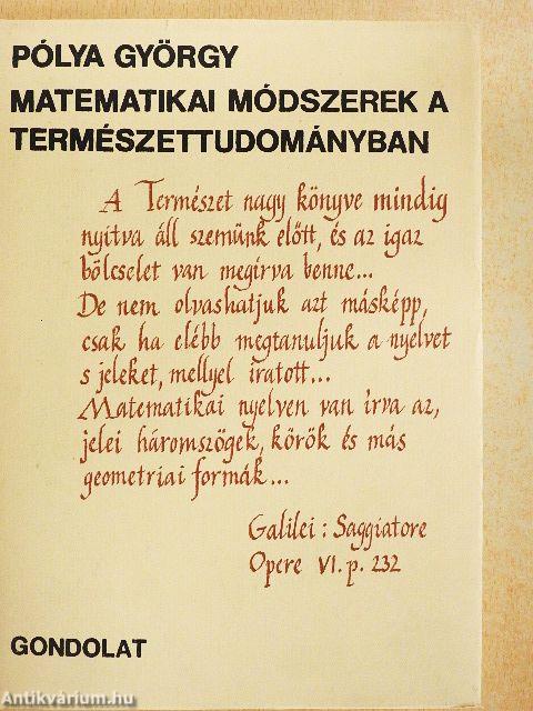 Matematikai módszerek a természettudományban