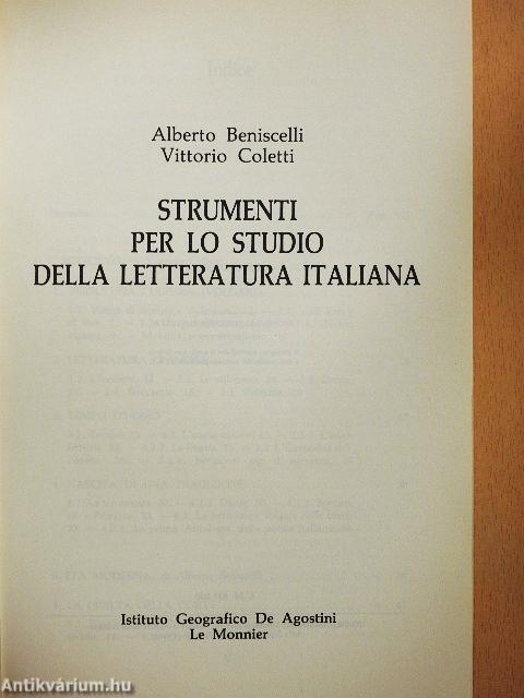 Strumenti per lo studio della letteratura italiana