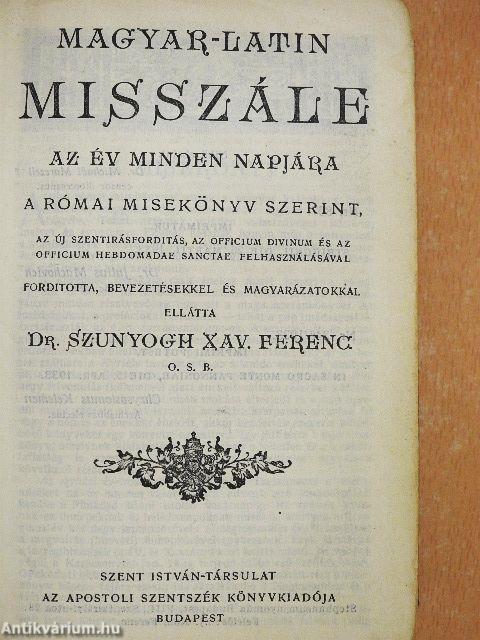 Magyar-Latin misszále