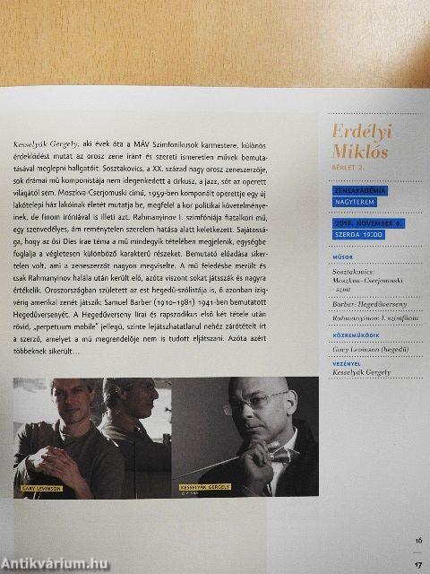 MÁV Szimfonikus Zenekar - Évadfüzet 19/20