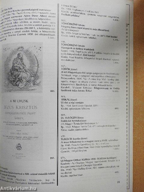 Abaúj Antikvárium és Régiségbolt XIV. Könyvárverése