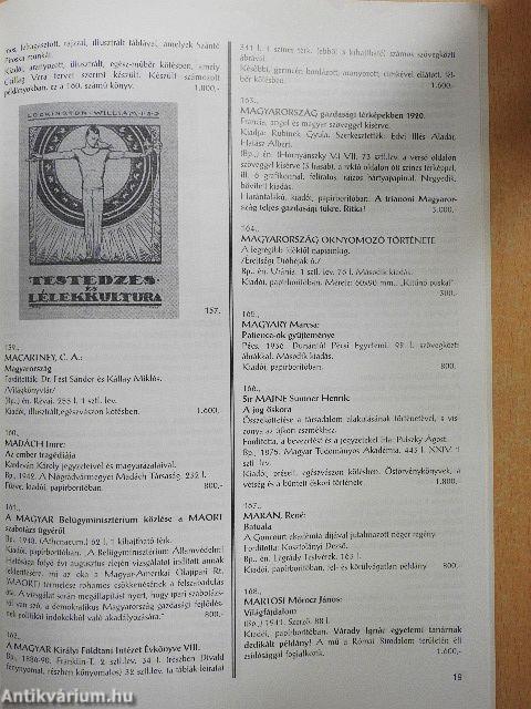 Abaúj Antikvárium és Régiségbolt XIV. Könyvárverése