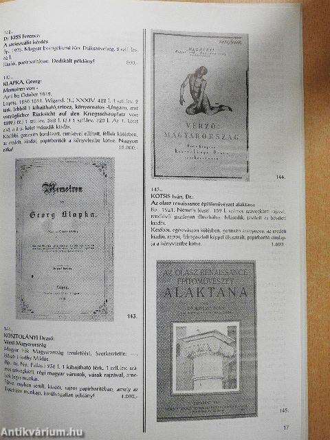 Abaúj Antikvárium és Régiségbolt XIV. Könyvárverése