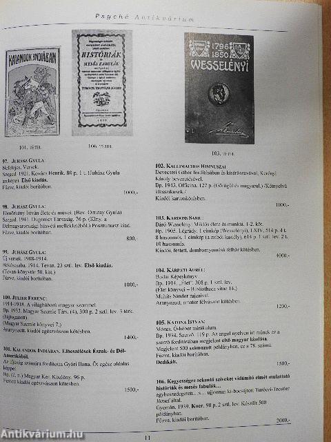 A Psyché Antikvárium 2. árverése