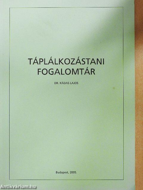 Táplálkozástani fogalomtár