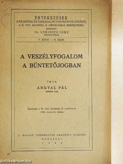 A veszélyfogalom a büntetőjogban