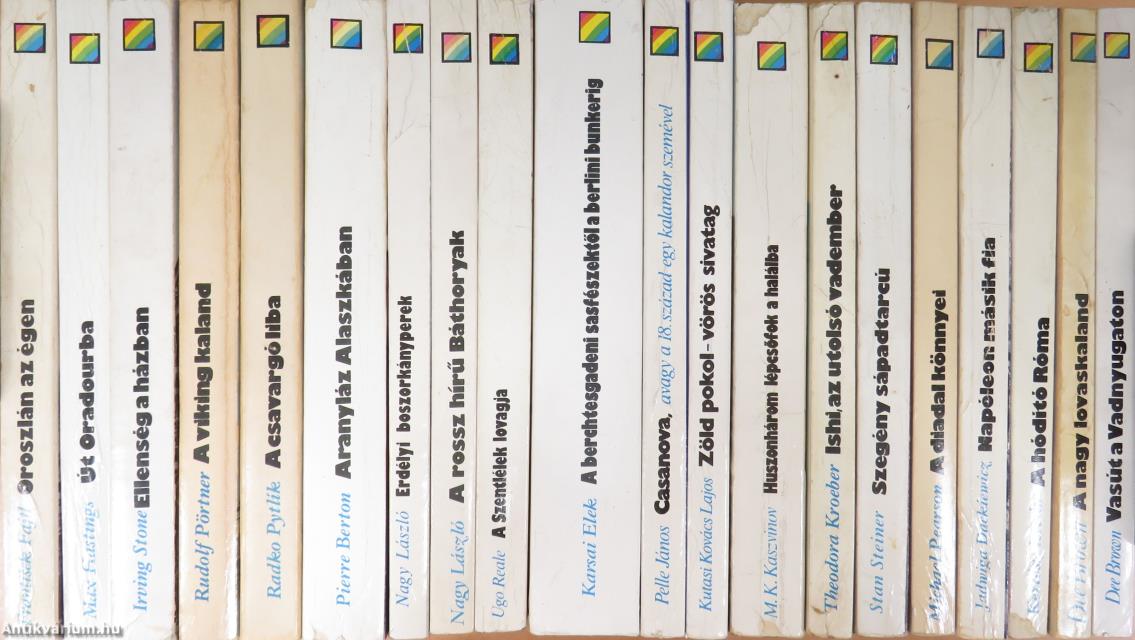 "20 kötet a Szivárvány sorozatból (nem teljes sorozat)"