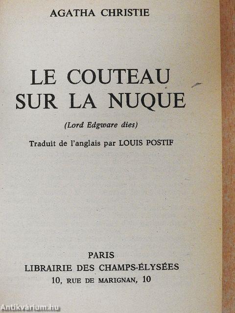 Le Couteau sur la Nuque