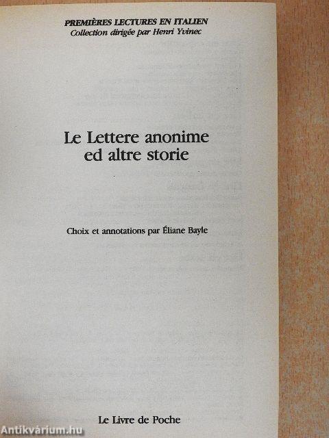 Le Lettere anonime ed altre storie