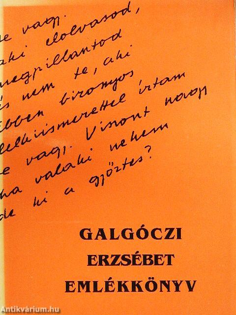 Galgóczi Erzsébet emlékkönyv