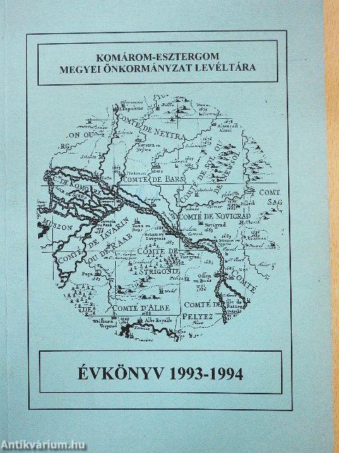 Komárom-Esztergom Megyei Önkormányzat Levéltára Évkönyv 1993-1994