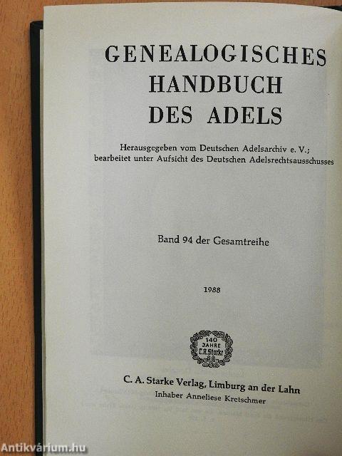Genealogisches Handbuch der Gräflichen Häuser XII
