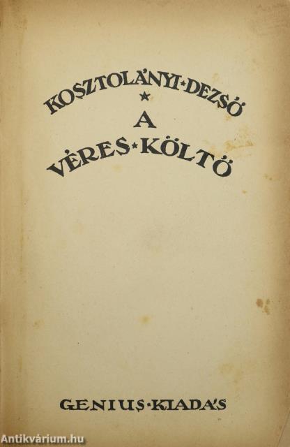 A véres költő (dedikált példány)