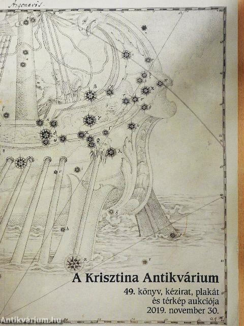 A Krisztina Antikvárium 49. könyv, kézirat, plakát és térkép aukciója