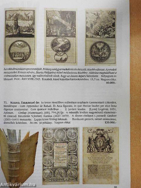 A Krisztina Antikvárium 49. könyv, kézirat, plakát és térkép aukciója
