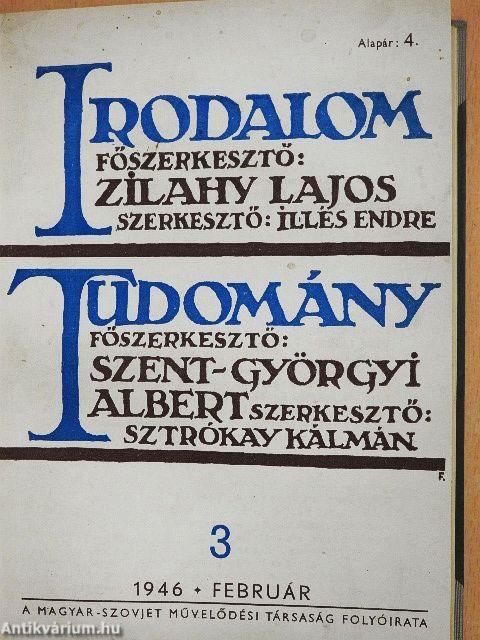 Irodalom-Tudomány 1945. december/1946. január/1946. február