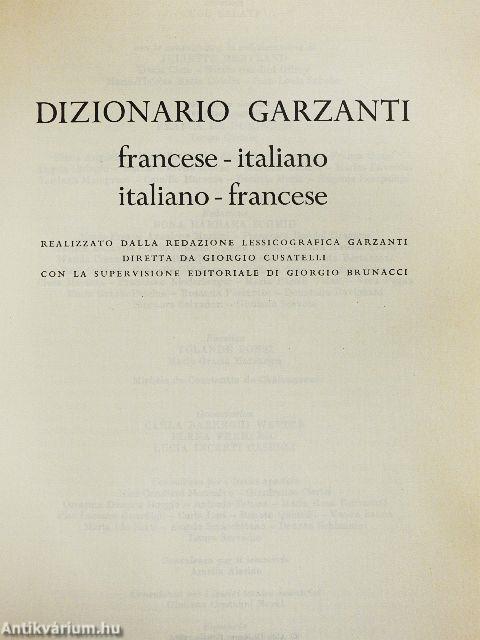 Dizionario Garzanti - Francese-Italiano/Italiano-Francese