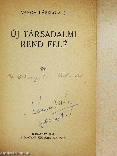 Új társadalmi rend felé