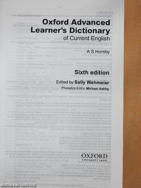 Oxford Advanced Learner's Dictionary of Current English