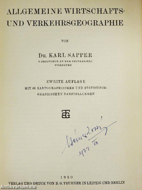 Allgemeine Wirtschafts- und Verkehrsgeographie