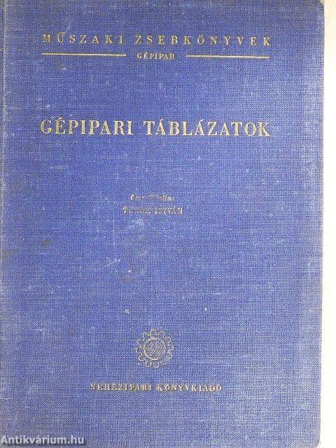Gépipari táblázatok