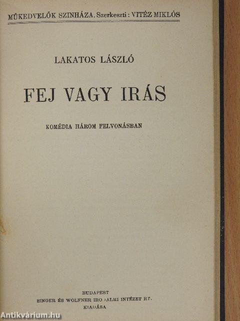 Bakony/Elzevir/A kuruzsló/Fej vagy irás