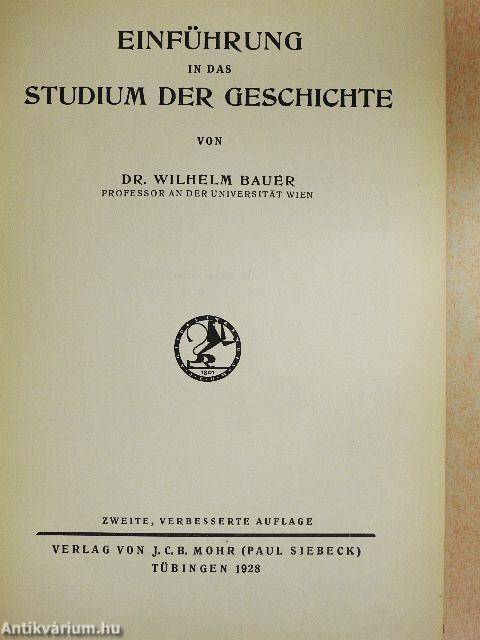 Einführung in das studium der geschichte
