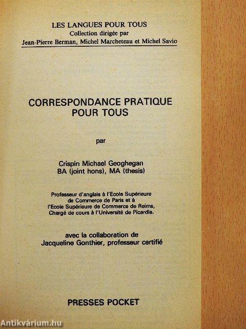 Anglais - Correspondance pratique pour tous