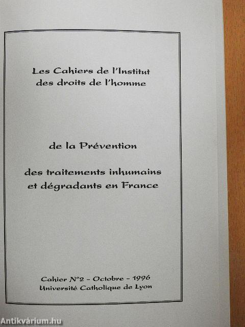 De la prévention des traitements inhumains et dégradants en France