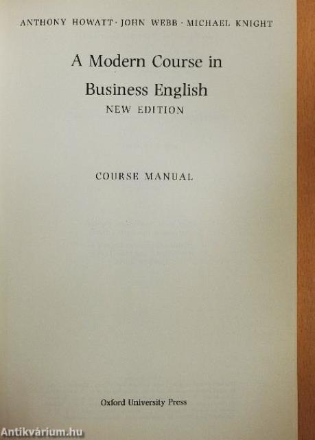 A Modern Course in Business English