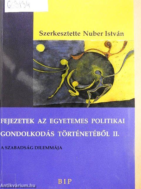 Fejezetek az egyetemes politikai gondolkodás történetéből II.