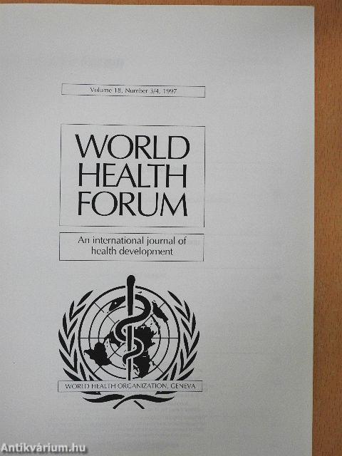World Health Forum Volume 18, Number 3/4, 1997