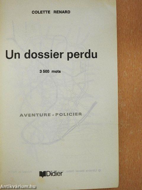 Un dossier perdu