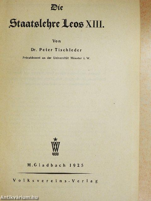 Die Staatslehre Leos XIII. (gótbetűs)