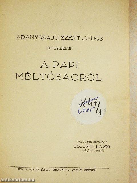 A papi méltóságról