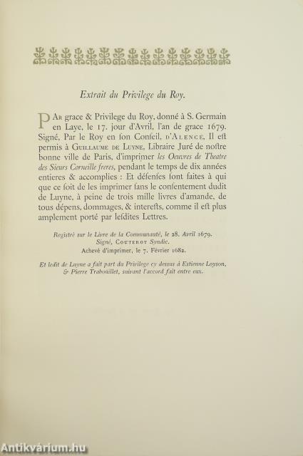 Le Cid (számozott, védődobozos példány)