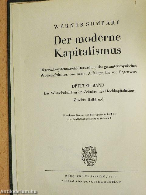 Das Wirtschaftsleben im Zeitalter des Hochkapitalismus 1-2.